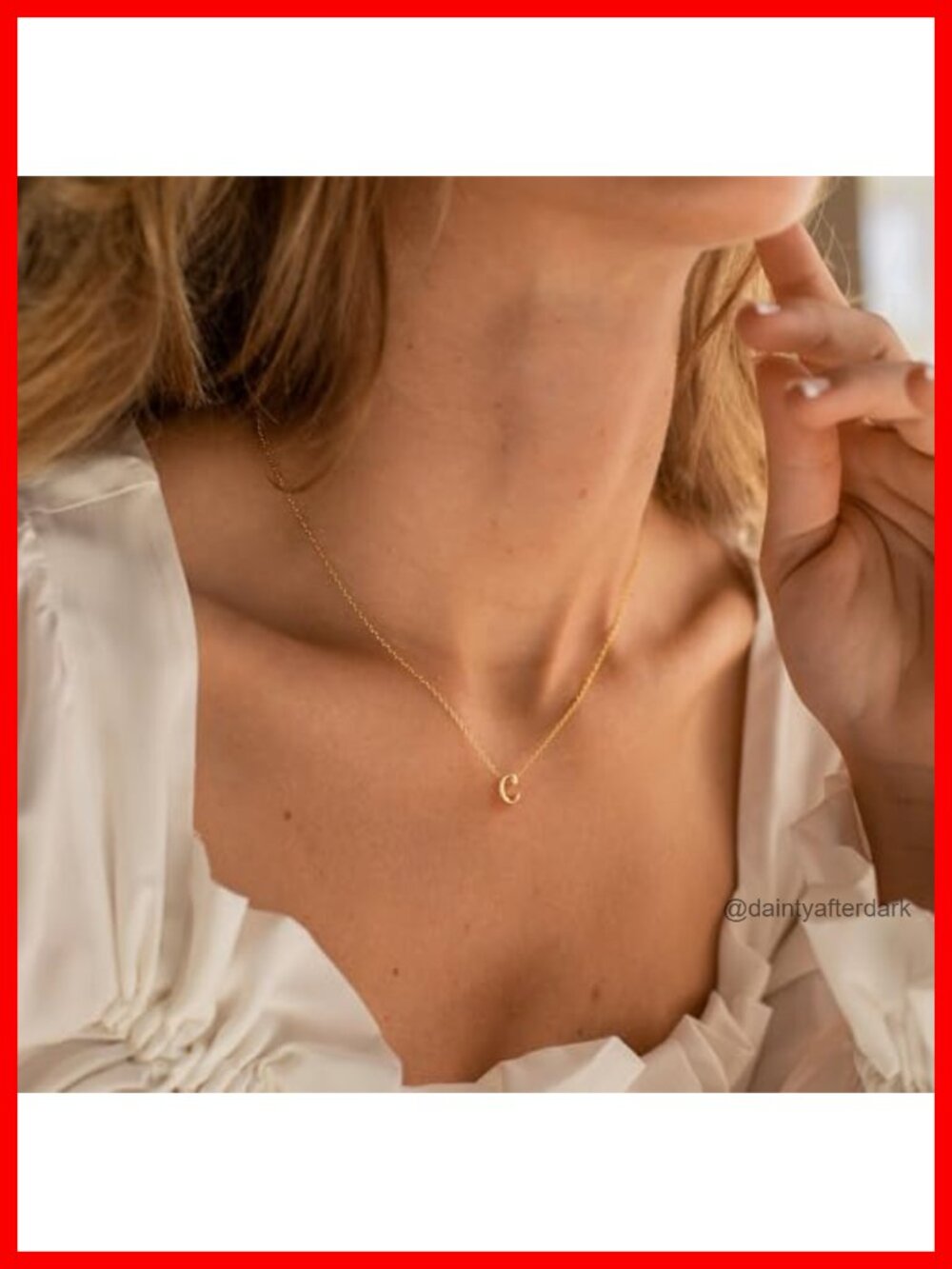 14K Gold-Plated Layered Initial Necklace Set with Adjustable Chains - Picture 4 of 6